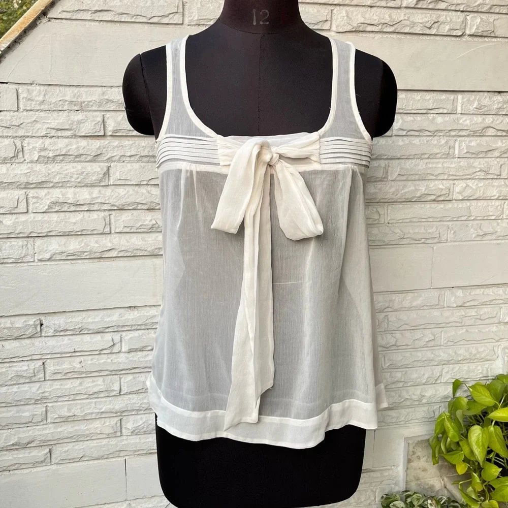 NWOT ONLY White Sheer Tunic Top - Picture 1 of 9